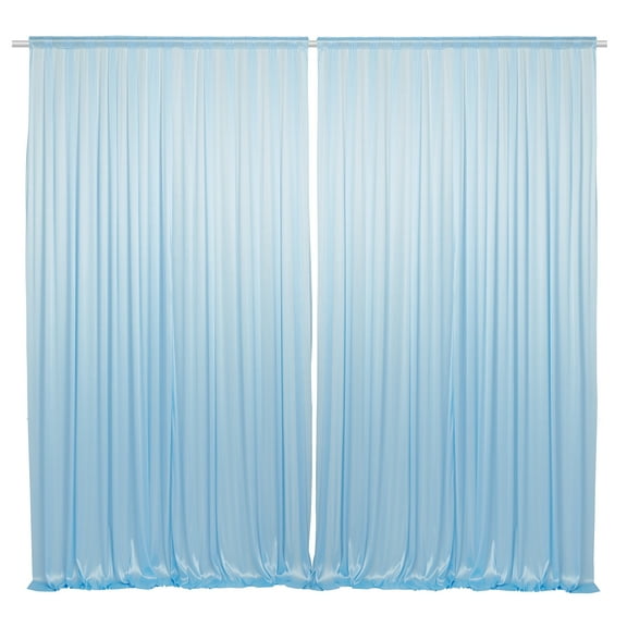 Lann's Linens Set of 2 Photography Backdrop Curtains, 5ft x 10ft Blue Wedding Photo Background