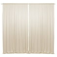 thumbnail image 1 of Lann's Linens Set of 2 Photography Backdrop Curtains, 5ft x 10ft Ivory Wedding Photo Background, 1 of 7