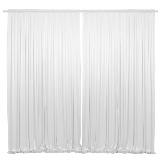 Lann's Linens Set of 2 Photography Backdrop Curtains, 5ft x 10ft White Wedding Photo Background