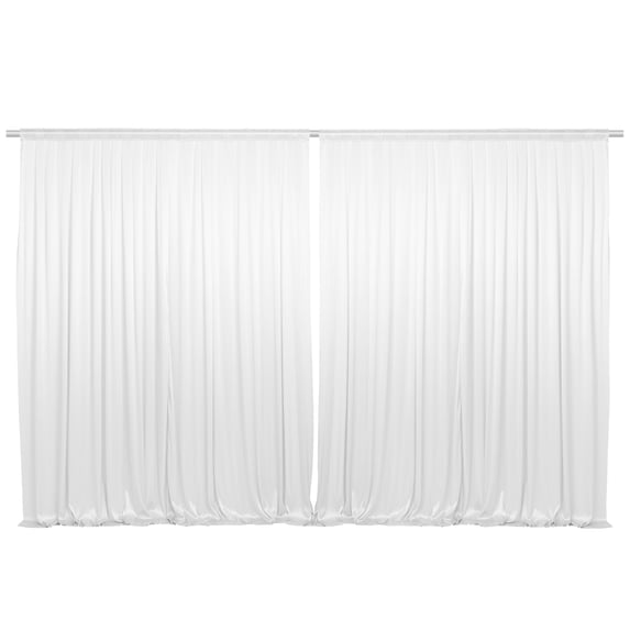 Lann's Linens Set of 2 Photography Backdrop Curtains, 5ft x 7ft White Wedding Photo Background