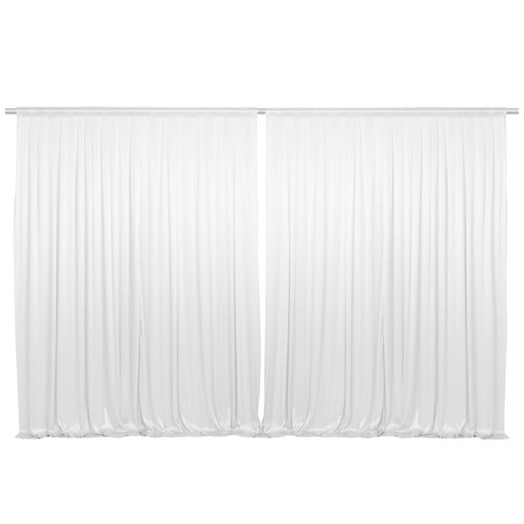 Lann's Linens Set of 2 Photography Backdrop Curtains, 5ft x 7ft White Wedding Photo Background