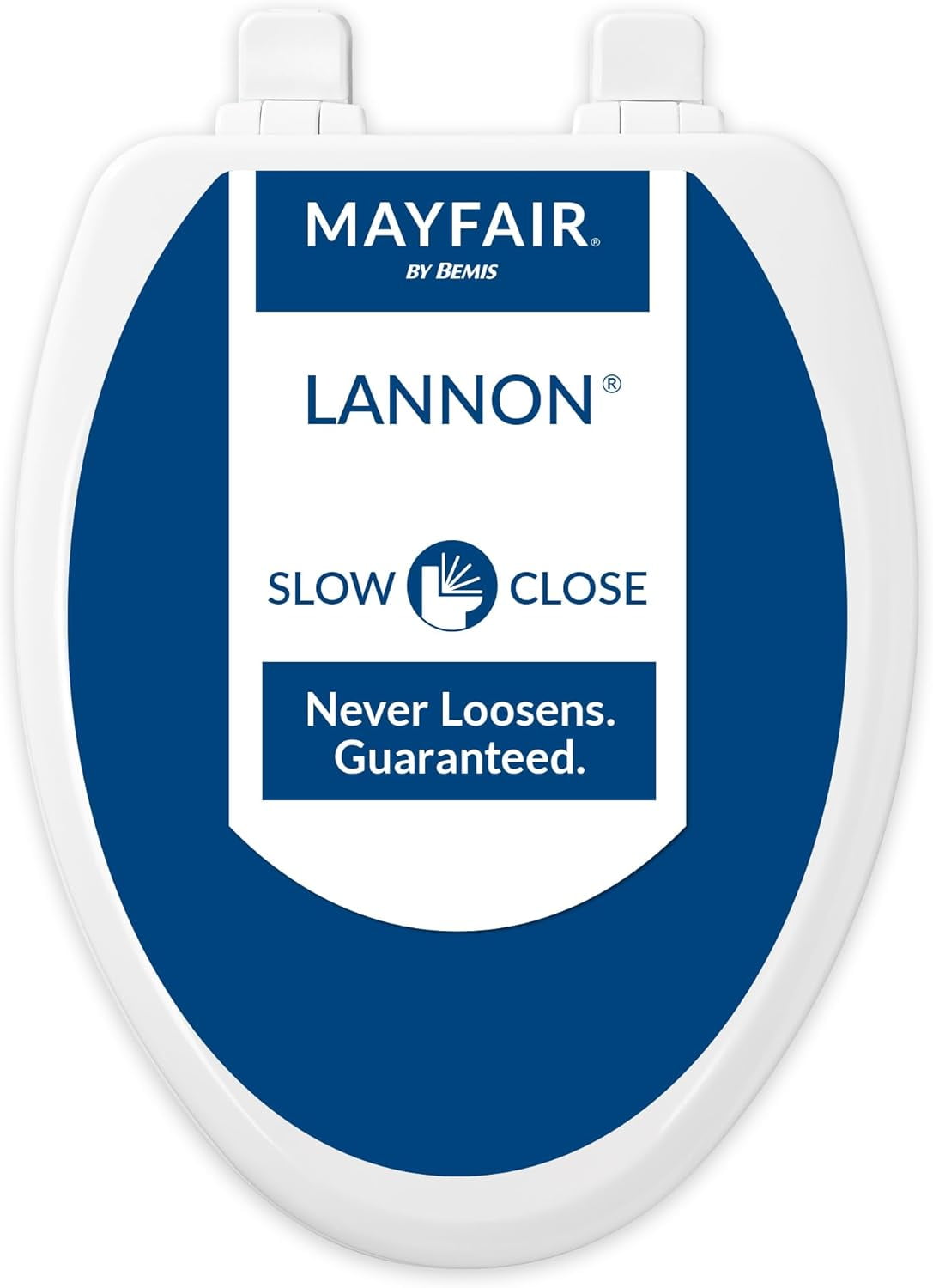 Lannon Toilet Seat, Slow Close, Non Slip Heavy Duty Wood, Easy Install