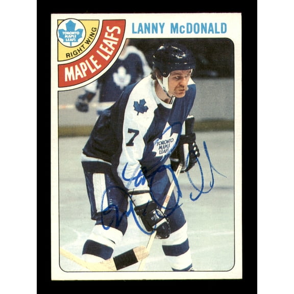Lanny McDonald Autographed 1978-79 Topps Card #78 Toronto Maple Leafs SKU #251378