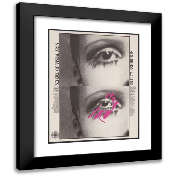 Lanny Sommese 12x14 Black Modern Framed Museum Art Print Titled - School of Visual Arts Faculty Exhibition (1979)