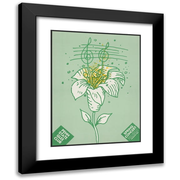 Lanny Sommese 19x24 Black Modern Framed Museum Art Print Titled - Penn State Glee Club - Spring Concert (1980)