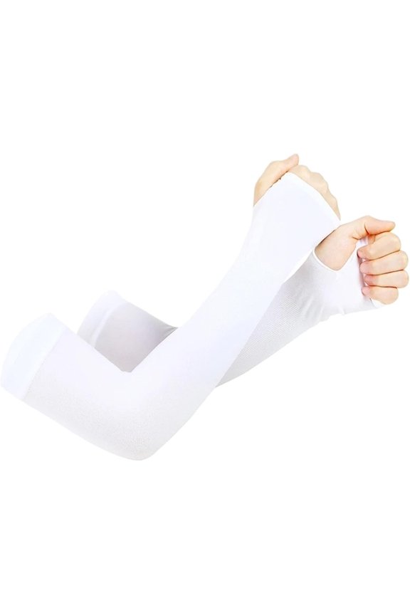 2 Pairs Unisex Arm Sleeves Cover Sunscreen Cuff Sleeve Ice Silk Running Golf For Sports,Workouts