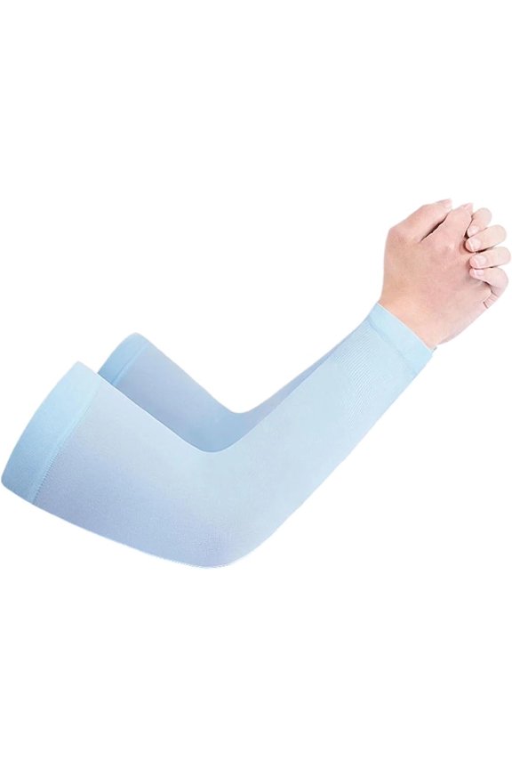 2 Pairs Unisex Arm Sleeves Cover Sunscreen Cuff Sleeve Ice Silk Running Golf For Sports,Workouts