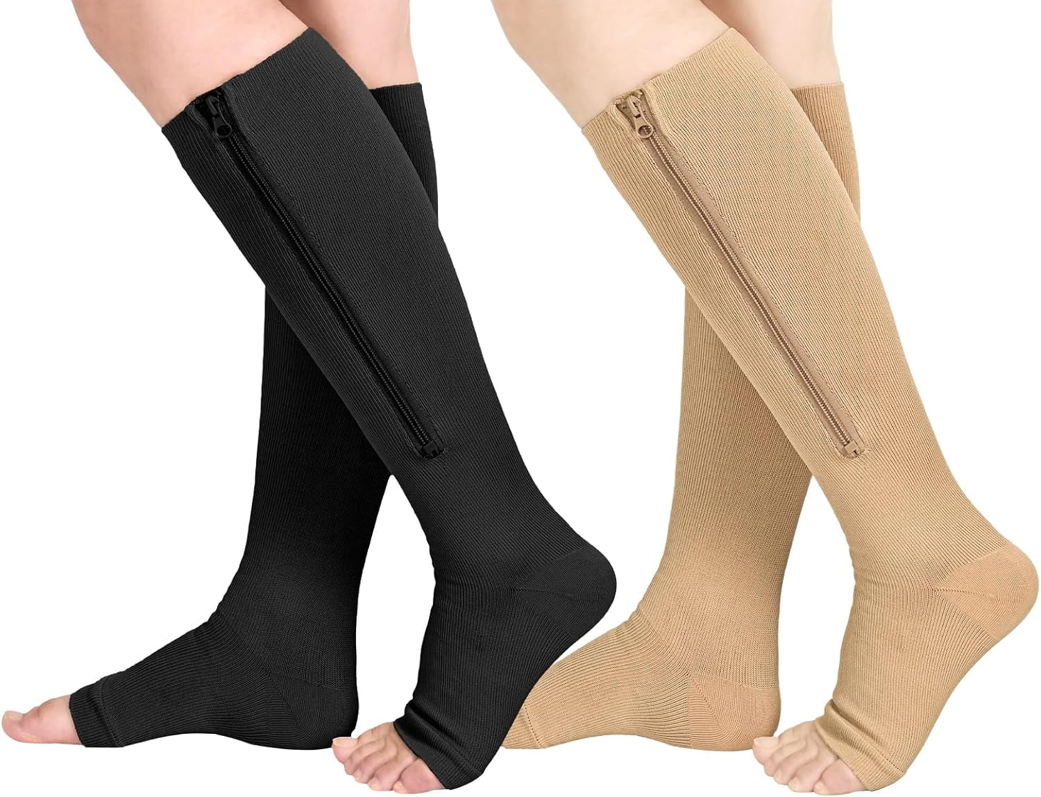 Open Toe-Beige*1+Black*1