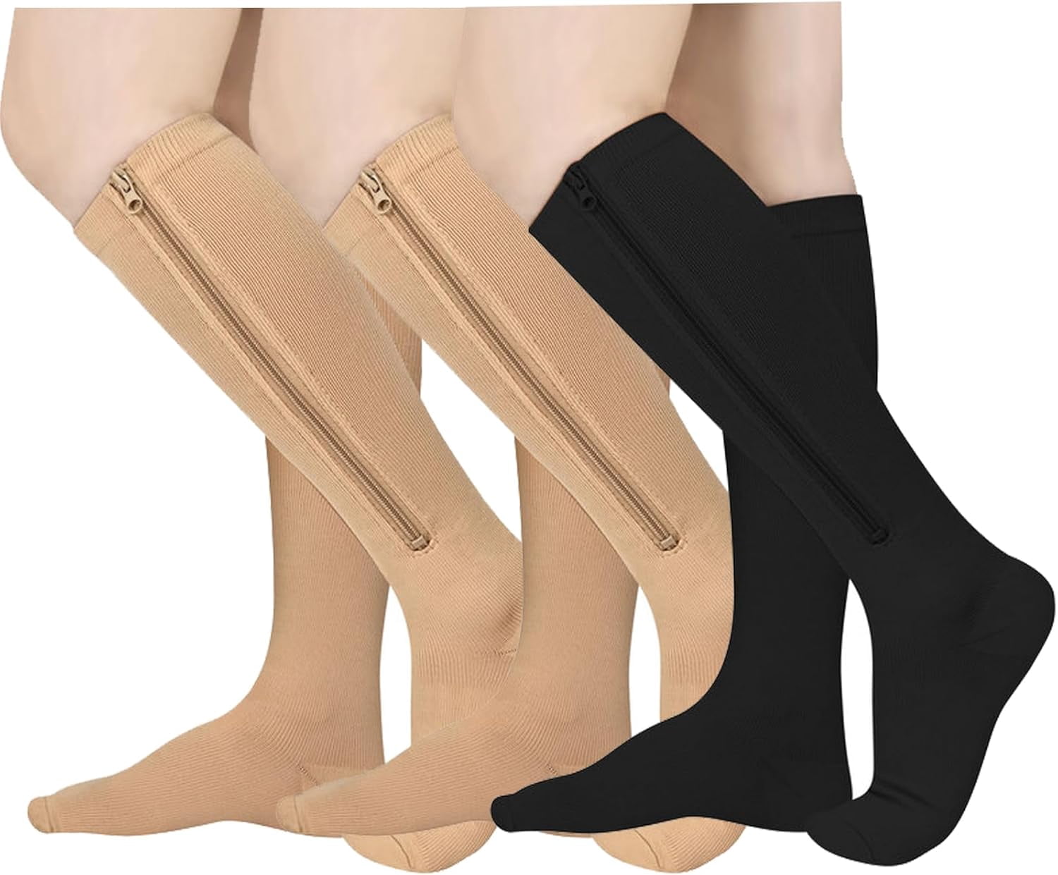 Close Toe-Beige*2+Black*1