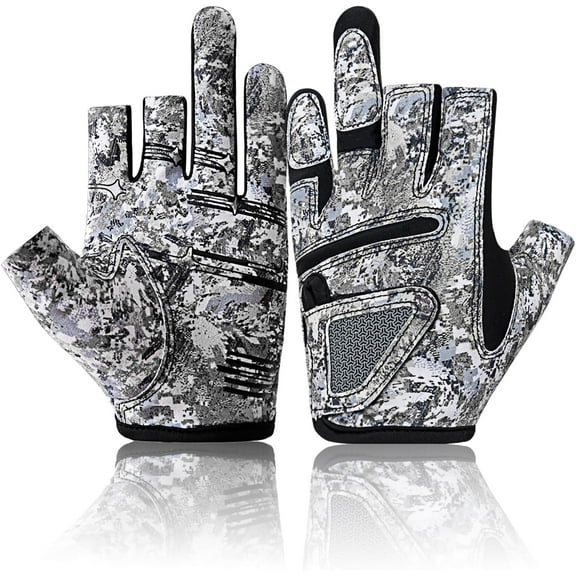 Lanola 3-Cuts Fishing Gloves Men, Lightweight Breathable Anti-Slip Kayak Gloves Women for Kayaking, Sailing,Paddling,Rowing Enhanced Grip and Comfort