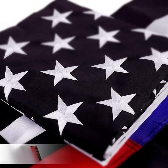 Lanola American Flag For Outside 3x5 Ft Pole Sleeve Banner Style-Embroidered Stars,Sewn Stripes,Water Resistant,Heavy Duty Durable New Nylon USA US Outdoor Indoor Flags (Pole NOT Included)