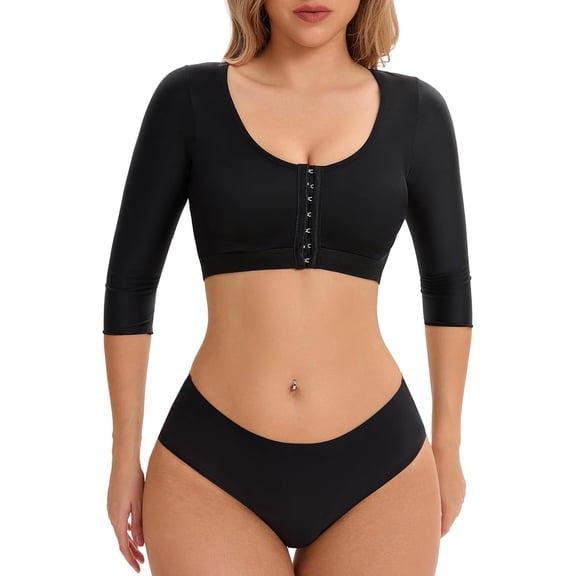 Lanola Arm Compression Sleeves for Women Arm Shaper Front Closure Post Surgery Arm Slimming