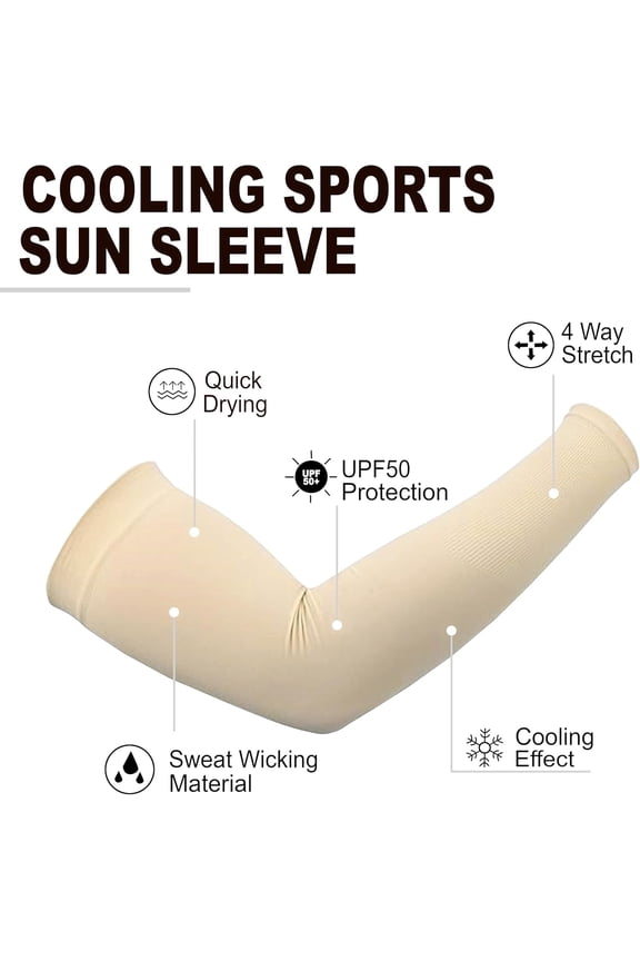 Arm Sleeves, Cooling UV Sun Protection Sports Compression for Men/Women/Kids