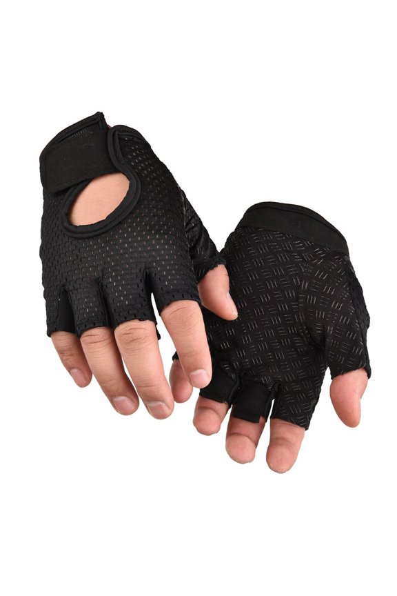 Breathable Fitness Gloves, Versatile Sports Gloves for Cycling, Hiking, Running & More, Black, Unisex Adults