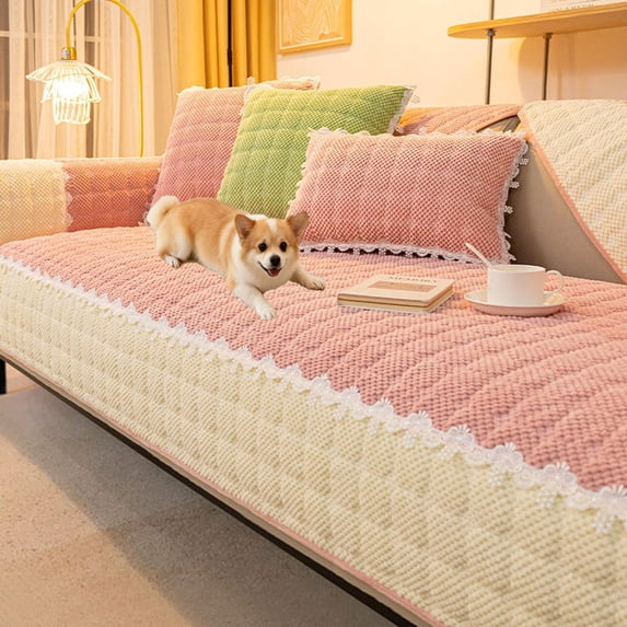 Lanola Couch Cover for Dogs Washable, Fuzzy Pet Couch for Cushion Sofa Covers, Anti-Shedding,Non Slip Sofa Cover,Suitable for People who Keep Pets at Home