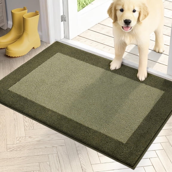 Lanola Dirt Trapping Door Mat, Non-Slip Washable Indoor Entrance Mat, Super Absorbent Dog Doormat for Muddy Shoes and Paws