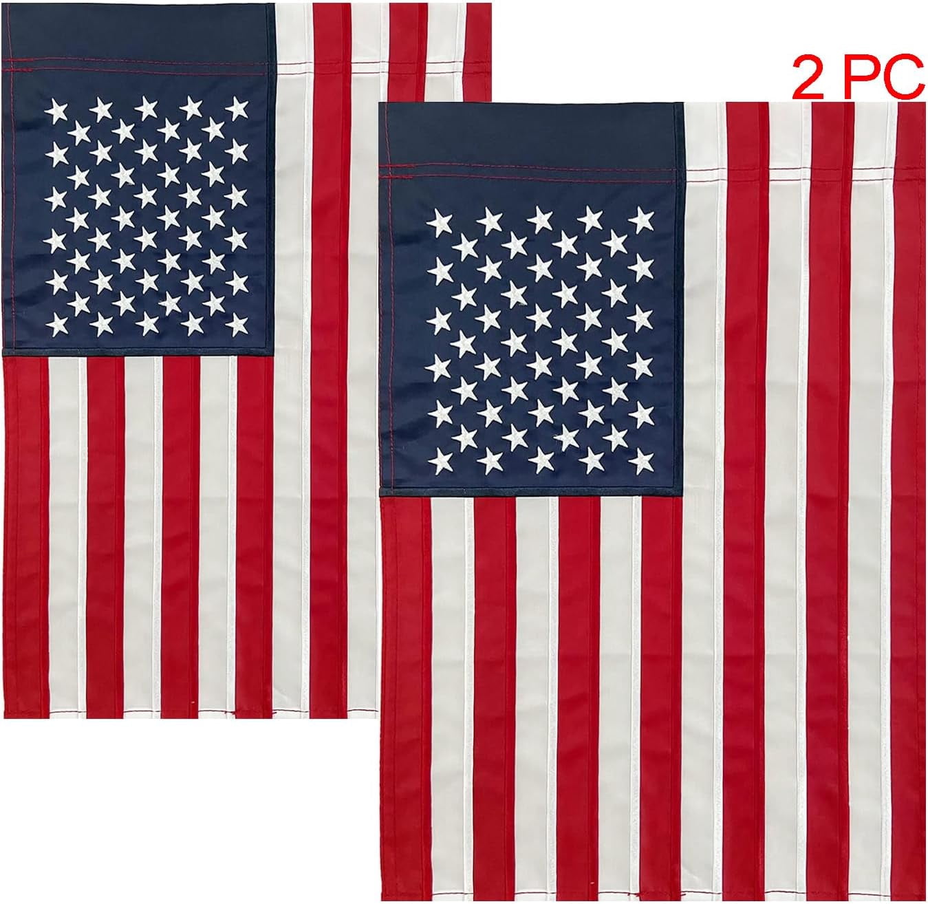 Lanola Embroidered American Garden Flag 12x18 Double Sided, Small American USA Garden Flag for Outside America Yard Lawn Heavy Duty