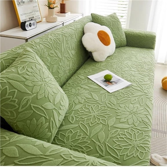 Lanola Floral Pattern Sofa Slipcovers Stretch Jacquard Sofa Seat Cushion Covers Pet Friendly Sofa Covers Non-Slip Furniture Protectors for Armchair Loveseat Sectional Couch