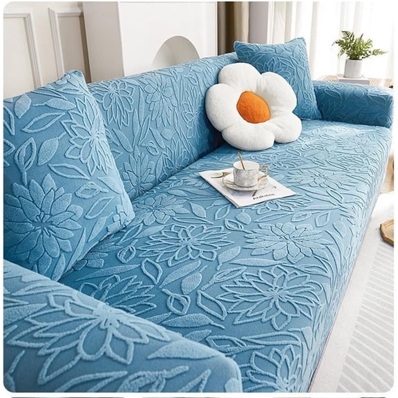Lanola Floral Pattern Sofa Slipcovers Stretch Jacquard Sofa Seat Cushion Covers Pet Friendly Sofa Covers Non-Slip Furniture Protectors for Armchair Loveseat Sectional Couch