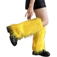 thumbnail image 1 of Lanola Leg Warmers, Plush Furry Leg Warmers for Women Cozy Winter Boot Toppers Cuffs Aesthetic Punk Colorful Covers Gaiters, 1 of 5