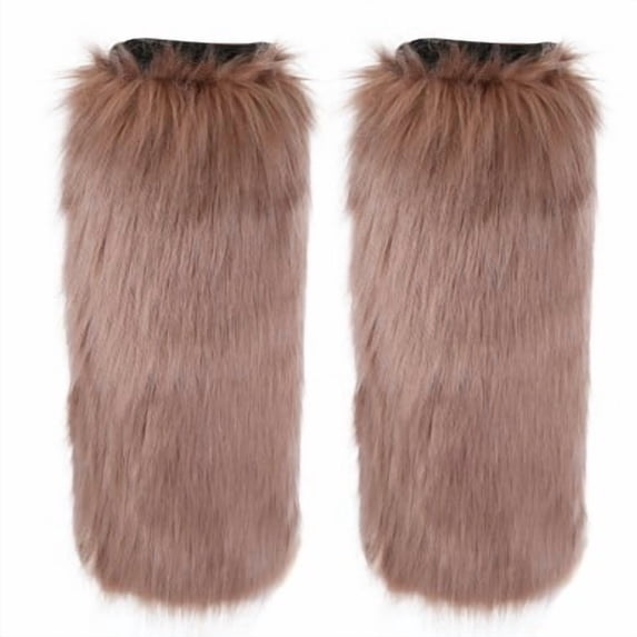 Lanola Leg Warmers, Plush Furry Leg Warmers for Women Cozy Winter Boot Toppers Cuffs Aesthetic Punk Colorful Covers Gaiters