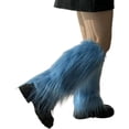 thumbnail image 1 of Lanola Leg Warmers, Plush Furry Leg Warmers for Women Cozy Winter Boot Toppers Cuffs Aesthetic Punk Colorful Covers Gaiters, 1 of 5