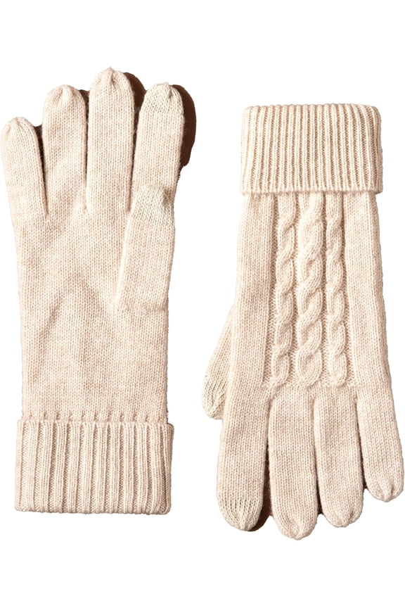 Luxurious Touchscreen Gloves for Women | Soft & Warm Ribbed Knit Winter Gloves | Classic Elegant Design