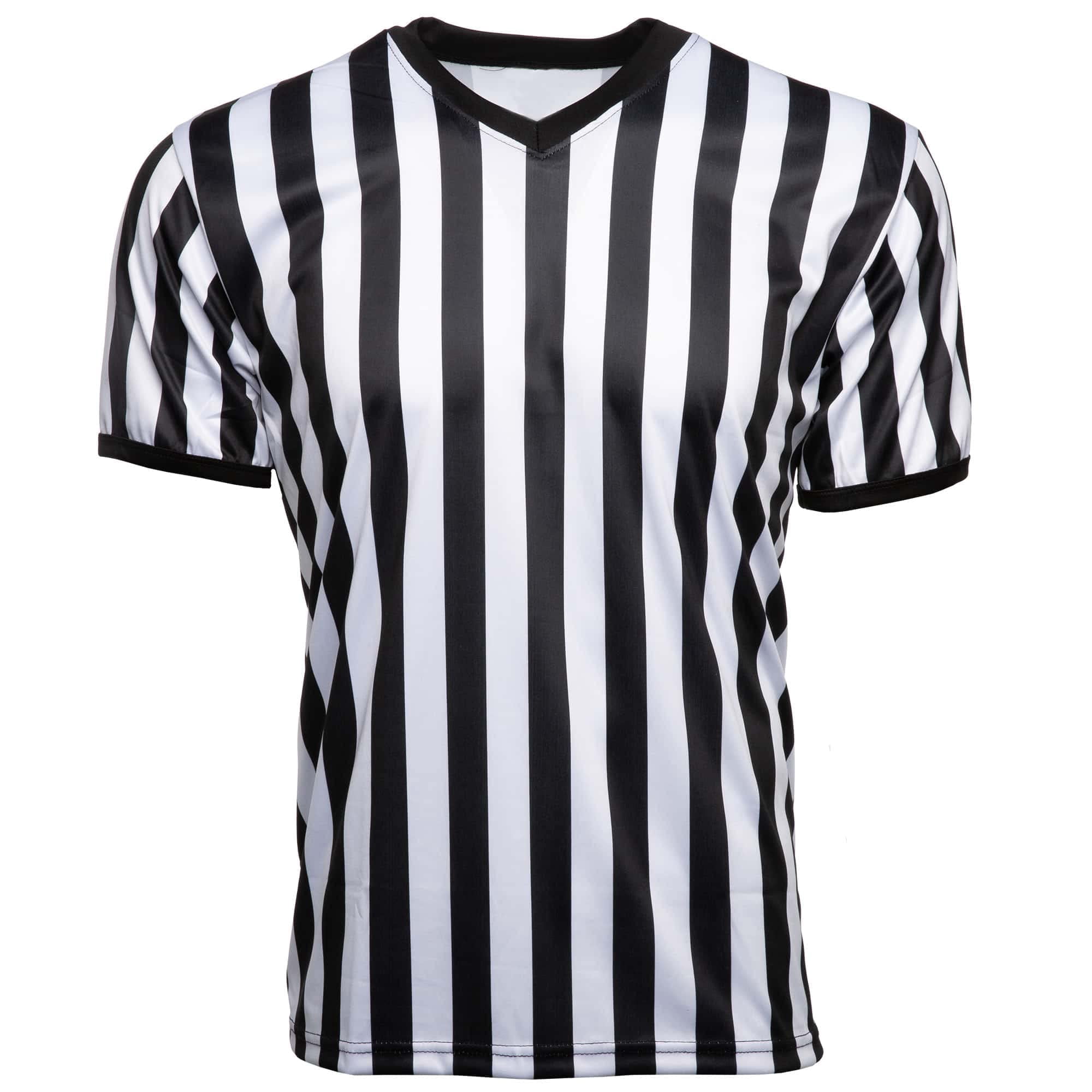 Lanola Men's V-Neck Referee Shirt | Men’s Official Short Sleeve Pro-Style V-Neck Officiating Apparel