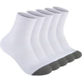 thumbnail image 1 of Lanola Mens 100% Cotton Cushioned Ankel Socks, Athletic Performance Running Moisture Wicking Breathable Quarter Socks, 1 of 7