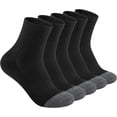 thumbnail image 1 of Lanola Mens 100% Cotton Cushioned Ankel Socks, Athletic Performance Running Moisture Wicking Breathable Quarter Socks, 1 of 7