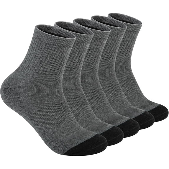 Lanola Mens 100% Cotton Cushioned Ankel Socks, Athletic Performance Running Moisture Wicking Breathable Quarter Socks