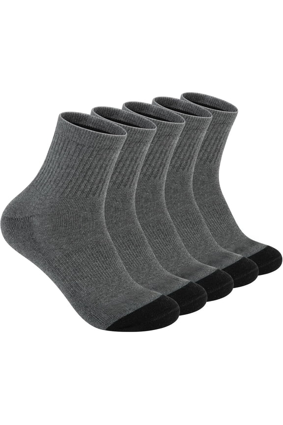 Mens 100% Cotton Cushioned Ankel Socks, Athletic Performance Running Moisture Wicking Breathable Quarter Socks