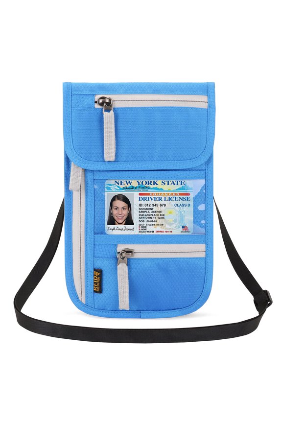 Neck Wallet Lightweight RFID Blocking Waterproof Travel Pouch Passport Wallets for Women Men
