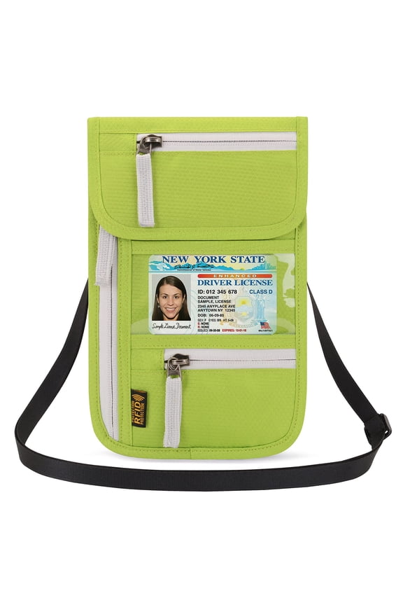 Neck Wallet Lightweight RFID Blocking Waterproof Travel Pouch Passport Wallets for Women Men