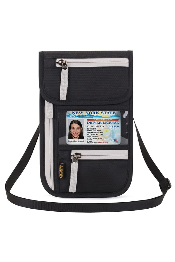 Neck Wallet Lightweight RFID Blocking Waterproof Travel Pouch Passport Wallets for Women Men