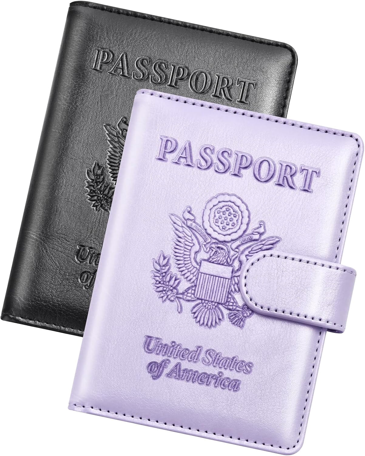 Lanola Passport Holder for Travel Cruise Essentials 2 Pcs, Passport Cover Wallet Case Travel Gifts Women Men Family, Passports Book Holders Vacation Accessories Must Haves