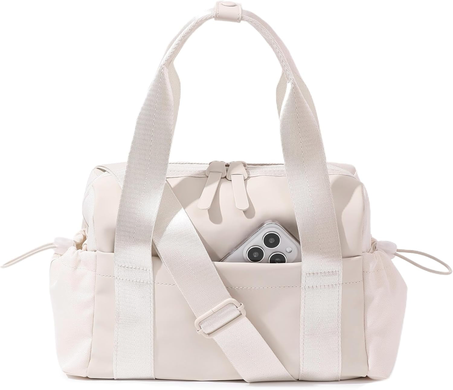 Lanola Small Gym Bag for Women, Mini Crossbody Gym Duffle Bag with Wet Compartment, Carry on Gym Tote Bag for Workout Dance Sport Travel (Mini-Black)