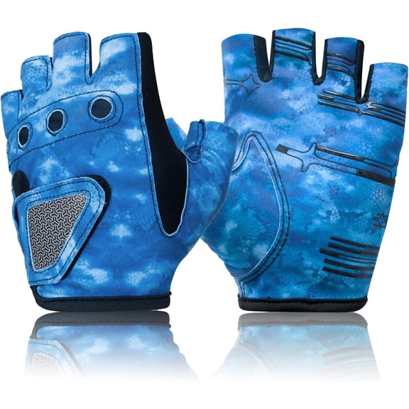 Lanola Stubby Fingerless Fishing Gloves Men - Lightweight Breathable Anti-Slip Kayak Gloves Women for Kayaking, Sailing,Paddling,Rowing