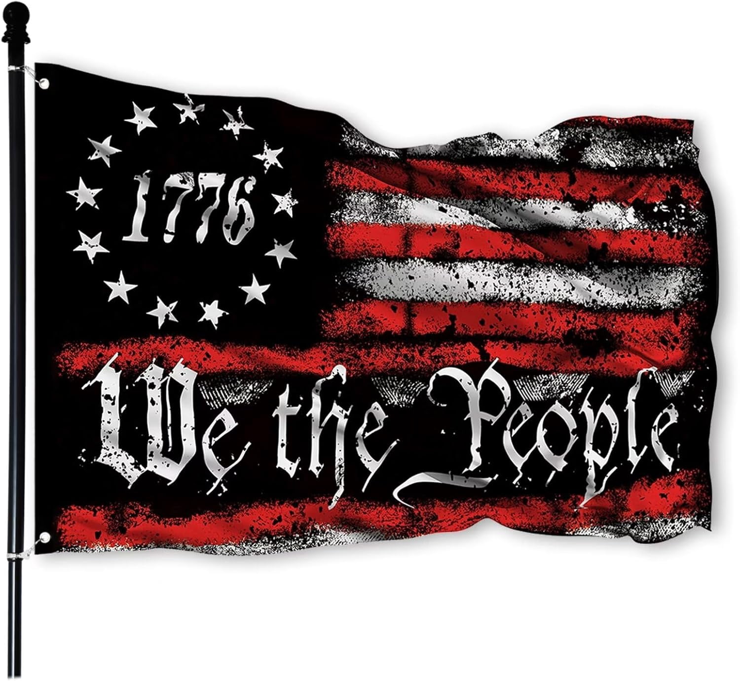 Lanola We The People 1776 Flag Double Sided 3x5 Outdoor Betsy Ross 13 Star American Constitution Flags Indoor Garden Decoration