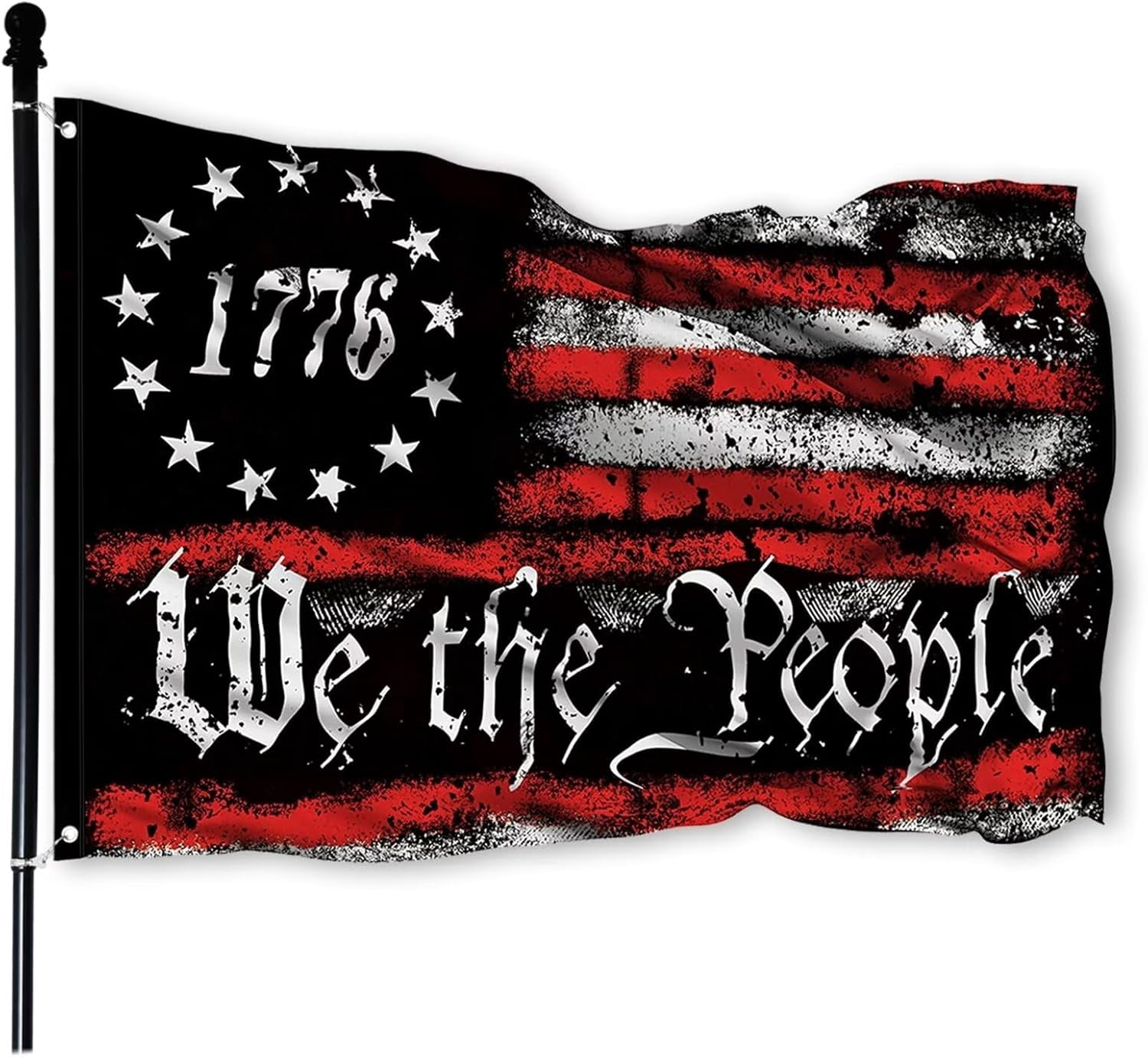 Lanola We The People 1776 Flag Double Sided 3x5 Outdoor Betsy Ross 13 Star American Constitution Flags Indoor Garden Decoration