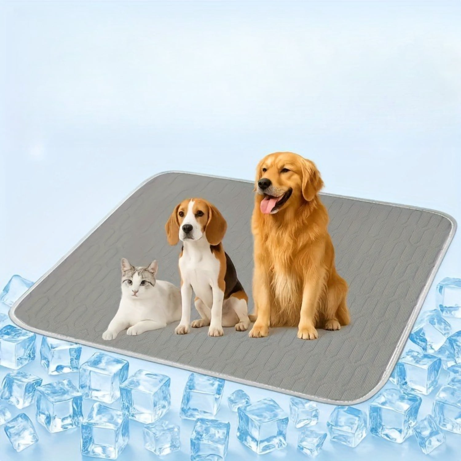 LanolaCordless Cat Window Perch, Cats Dogs Hammock Cooling Mat, Summer Ice Silk Pad for Animal, Washable Chew-Proof Sleeping Mat