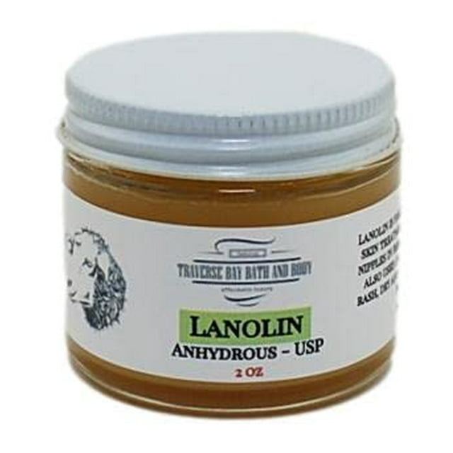 Lanolin Anhydrous USP, 2 oz, Glass Jar with Lid Soap making, lotion