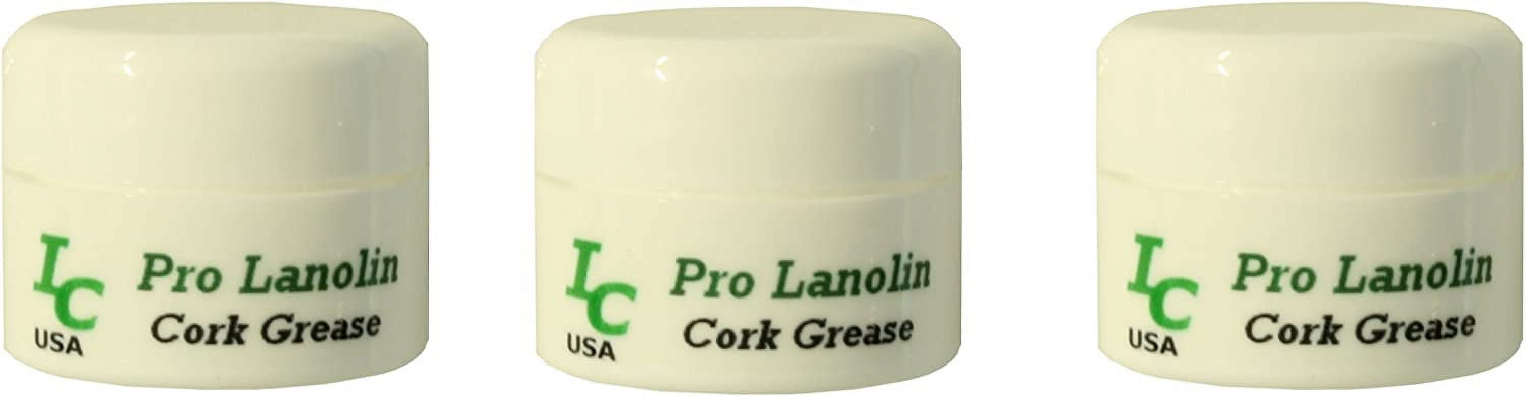 Lanolin Cork Grease (3) .25oz jars, for Saxophones, Oboes