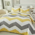 thumbnail image 1 of Lanpei Boho Bedding Stripe Bedspread Set 3-Piece King, Cotton Stripe Quilt Coverlet Bedding Set Lightweight Farmhouse Bedroom Quilted Bedspread (1 Coverlet+2 Pillow Shams), 1 of 7