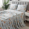 thumbnail image 1 of Lanpei Floral Vintage Bed Sheets Set 4Pcs Cal King, 100% Cotton Aesthetic Garden Style Deep Pocket Fitted Sheet Set Shabby Flower Farmhouse Bedding Set (1 Flat Sheet, 1 Fitted Sheet, 2 Pillowcases), 1 of 8