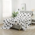 thumbnail image 1 of Lanpei Polka Dot Fitted Sheet Set 4Pcs Cal King, 100% Cotton Geometric Deep Pocket Fitted Sheet Set Modern Bedding Set For Bedroom Dorm, All-Season (1 Flat Sheet + 1 Fitted Sheet + 2 Pillowcases), 1 of 8