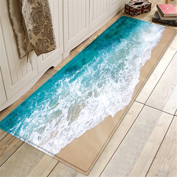 Lanrong Printed Anti Slip And Absorbent Floor Mat 40X120 Cm Carpet - 1Pc Carpet, Flannel One Size