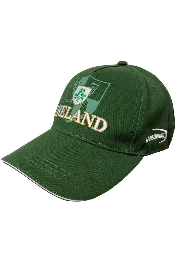 Lansdowne Shamrock Baseball Bottle Cap for Mens Irish Hat with 3 Shamrock 100% Cotton