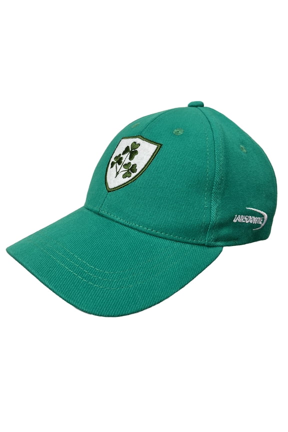 Lansdowne Shamrock Baseball Cap for Mens Irish Hat with Shamrock Crest 100% Cotton