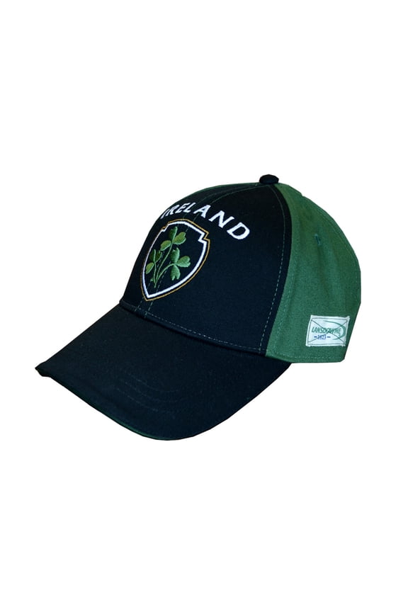 Unisex 100% Cotton Green/Black Ireland Shamrock One Size Baseball Cap